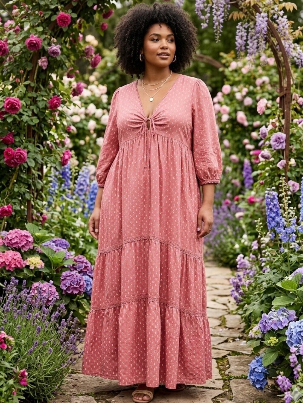 Torrid Festi Blouson Sleeve Maxi Dress - 1X